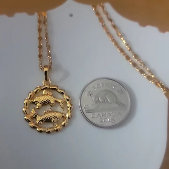 PISCES Pendant and Chain - Picture 3 of 3